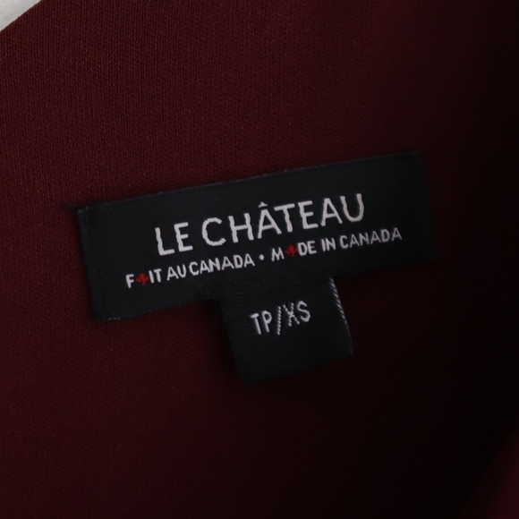 Le Chateau Front Slit Bodycon Maxi - Wine … - Picture 8 of 9